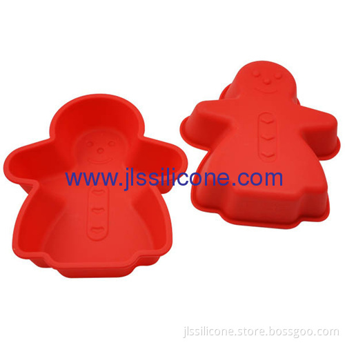 Small Snowman Shaped Silicone Cake Baking Mold Of Christmas Bakeware